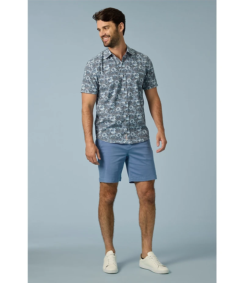 Flag and Anthem Harrington Short Sleeve Floral Printed Woven Shirt