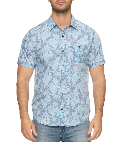 Flag and Anthem Hinesburg Short Sleeve Floral Printed Soft Vintage Woven Shirt