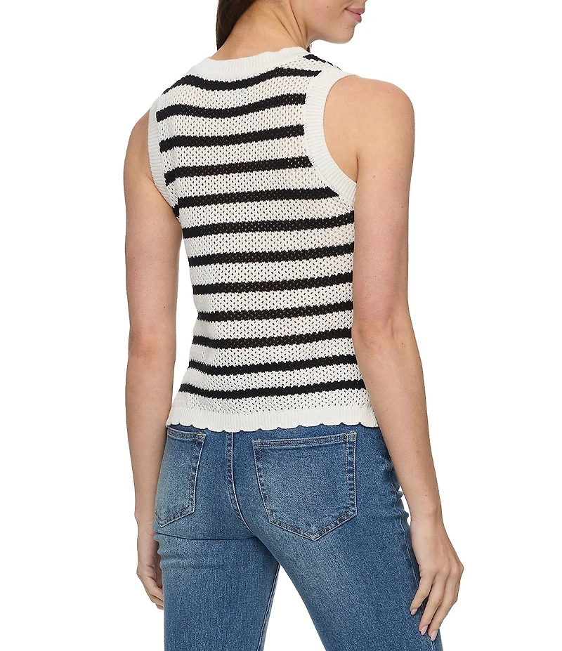 Flag and Anthem Iris Striped Open Stitch Tank Top