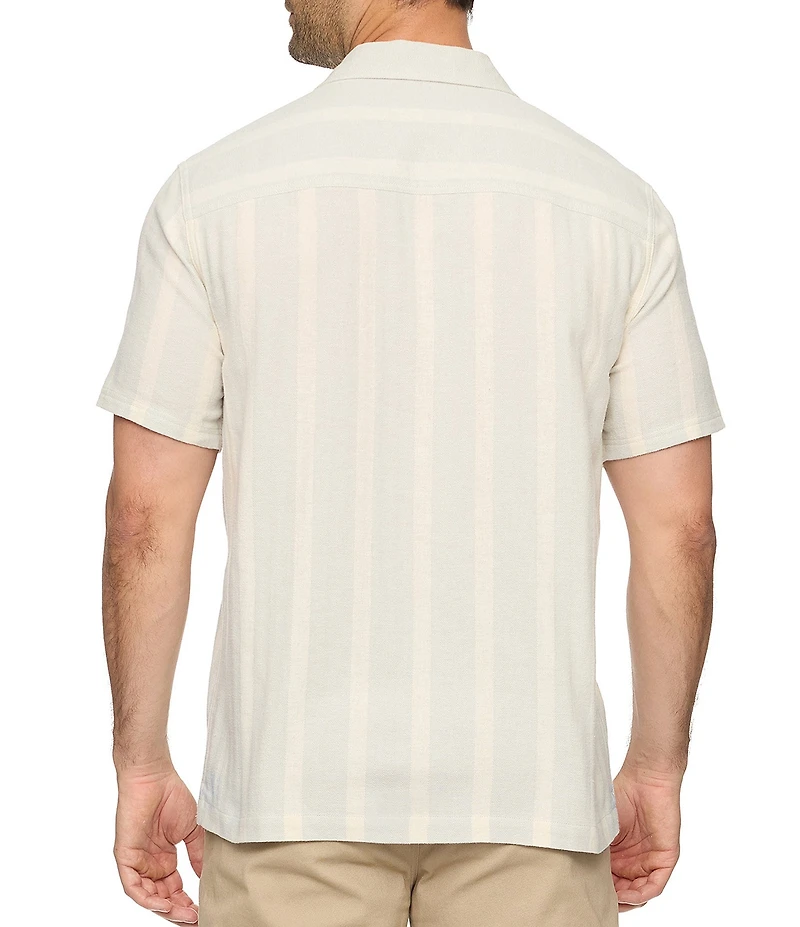 Flag and Anthem Judson Short Sleeve Stripe Camp Collar Shirt