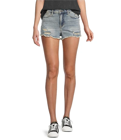 Flag and Anthem Kellie High Rise Cut-Off Denim Shorts