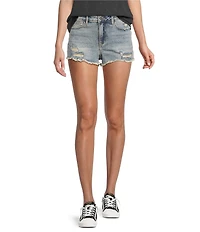 Flag and Anthem Kellie High Rise Cut-Off Denim Shorts