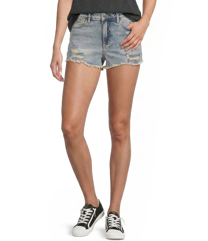 Flag and Anthem Kellie High Rise Cut-Off Denim Shorts
