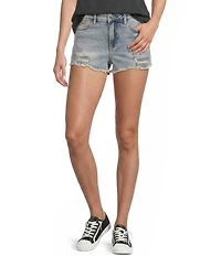 Flag and Anthem Kellie High Rise Cut-Off Denim Shorts