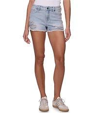 Flag and Anthem Kellie High Rise Cut-0ff Denim Shorts