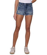 Flag and Anthem Kellie High Rise Cut-0ff Denim Shorts