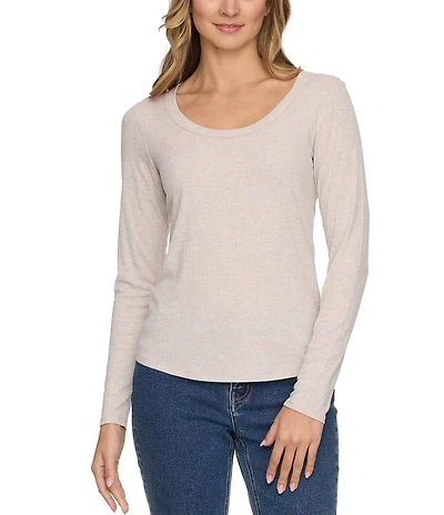 Flag and Anthem Lauren Mini Striped Long Sleeve Stretch Knit Top
