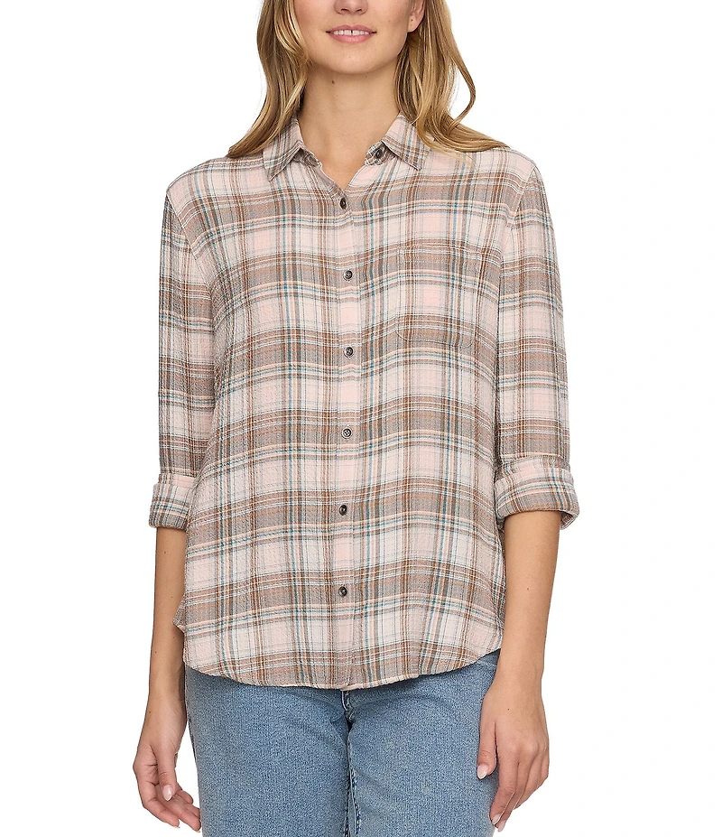 Flag and Anthem Leetonia Long Sleeve Plaid Oversized Woven Shirt