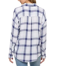 Flag and Anthem Leetonia Plaid Long Sleeve Oversized Woven Shirt