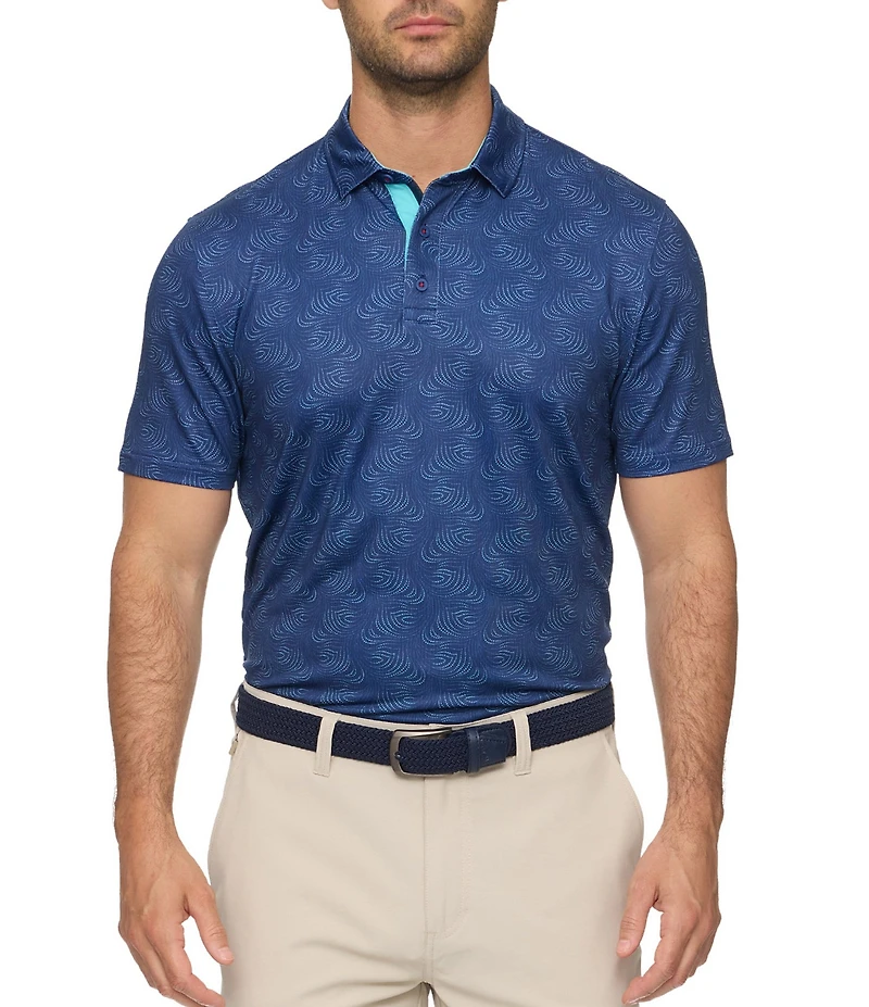 Flag and Anthem Letona Performance Short Sleeve Printed Polo Shirt