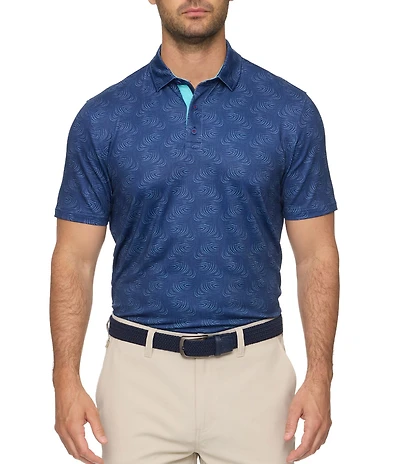 Flag and Anthem Letona Performance Short Sleeve Printed Polo Shirt
