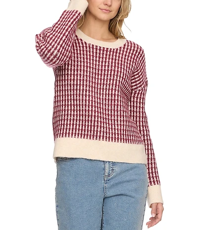 Flag and Anthem Long Sleeve Michie Two-Tone Wool-Blend Sweater