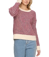 Flag and Anthem Long Sleeve Michie Two-Tone Wool-Blend Sweater