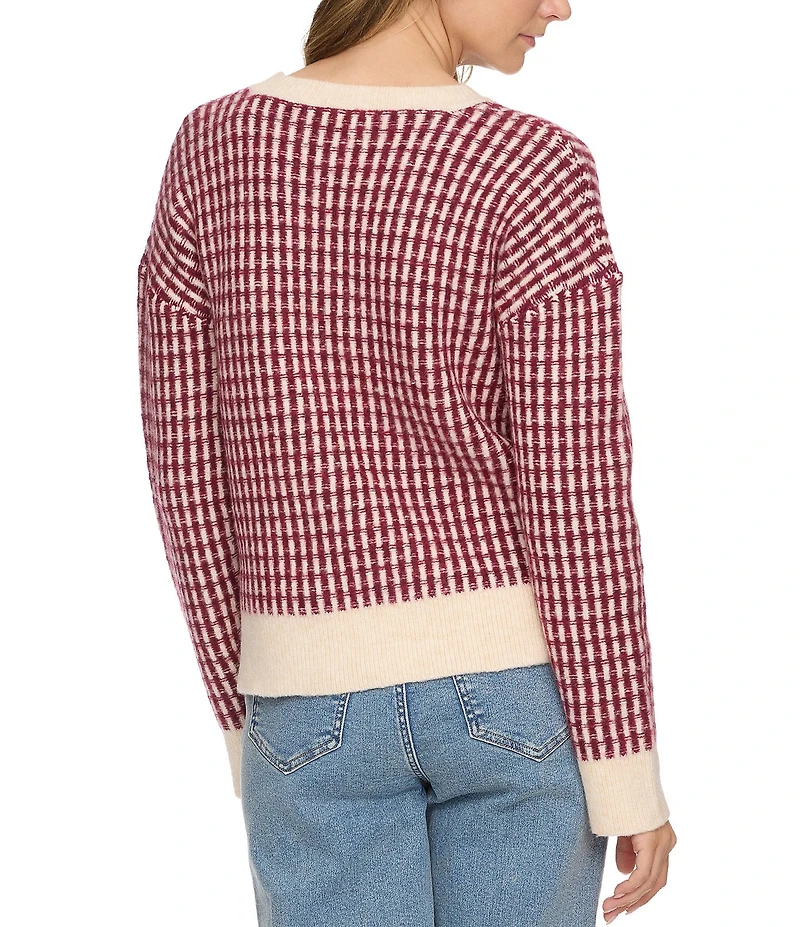 Flag and Anthem Long Sleeve Michie Two-Tone Wool-Blend Sweater