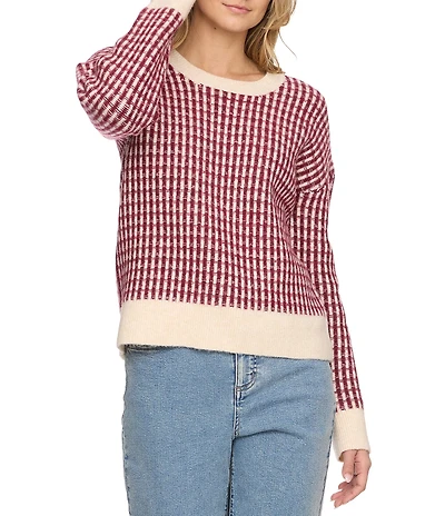 Flag and Anthem Long Sleeve Michie Two-Tone Wool-Blend Sweater