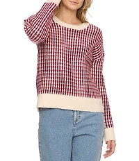 Flag and Anthem Long Sleeve Michie Two-Tone Wool-Blend Sweater