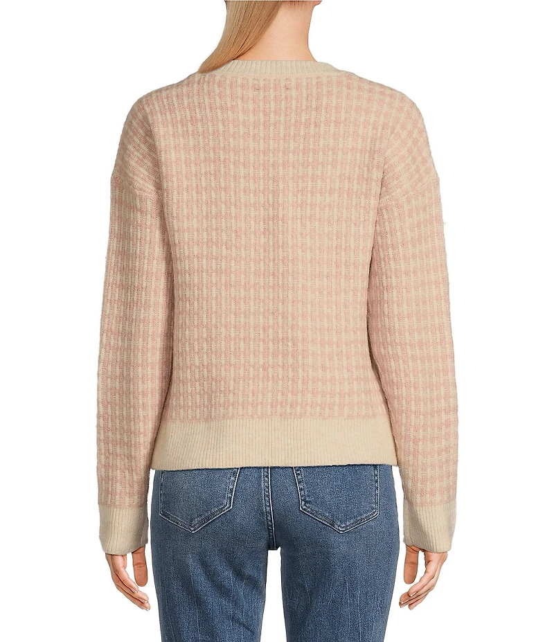 Flag and Anthem Long Sleeve Michie Two-Tone Wool-Blend Sweater