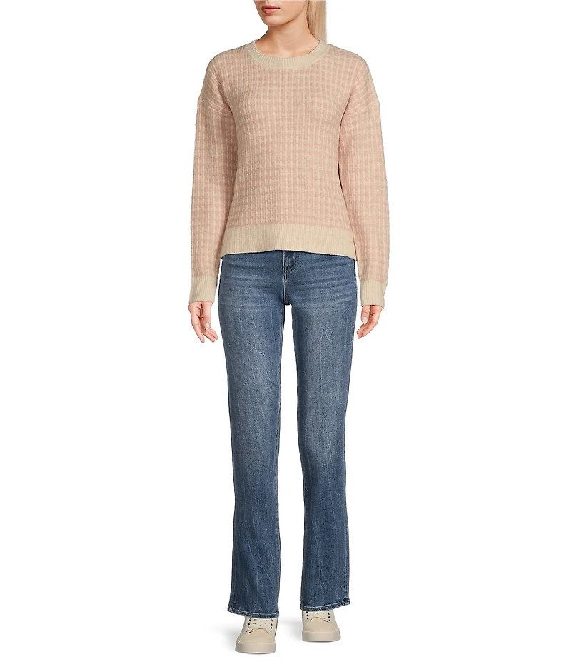 Flag and Anthem Long Sleeve Michie Two-Tone Wool-Blend Sweater