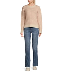 Flag and Anthem Long Sleeve Michie Two-Tone Wool-Blend Sweater