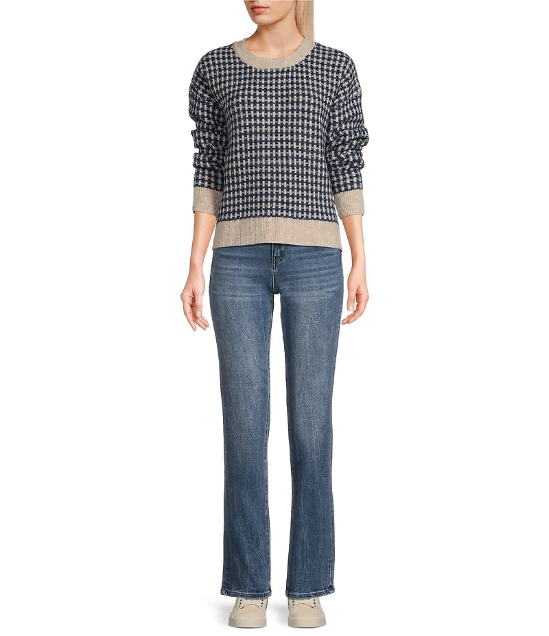 Flag and Anthem Long Sleeve Michie Two-Tone Wool-Blend Sweater