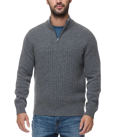 Flag and Anthem Long Sleeve Woodland Cable Knit Merino Wool Sweater