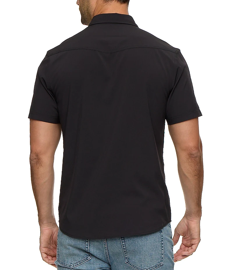 Flag and Anthem Longmont UPF Performance Solid Short Sleeve Woven Western Shirt