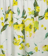 Flag and Anthem Lucy Floral V-Neck Short Sleeve Smocked High Waist Midi Dress