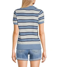 Flag and Anthem Maben Short Sleeve V-Neck Striple Polo Sweater