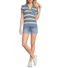 Flag and Anthem Maben Short Sleeve V-Neck Striple Polo Sweater