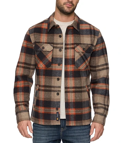 Flag and Anthem Midland Plaid Long Sleeve Shirt Jacket
