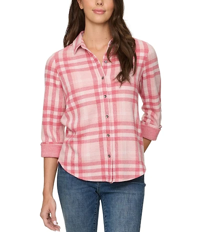 Flag and Anthem Minot Long Sleeve Plaid Stretch Flannel Shirt
