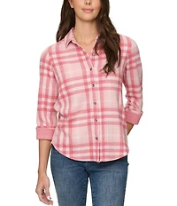 Flag and Anthem Minot Long Sleeve Plaid Stretch Flannel Shirt