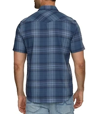 Flag and Anthem Moorhead UPF Performance Plaid Short Sleeve Western Shirt