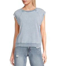 Flag and Anthem Nora Garment-Dyed French Terry Cap Sleeve Sweatshirt