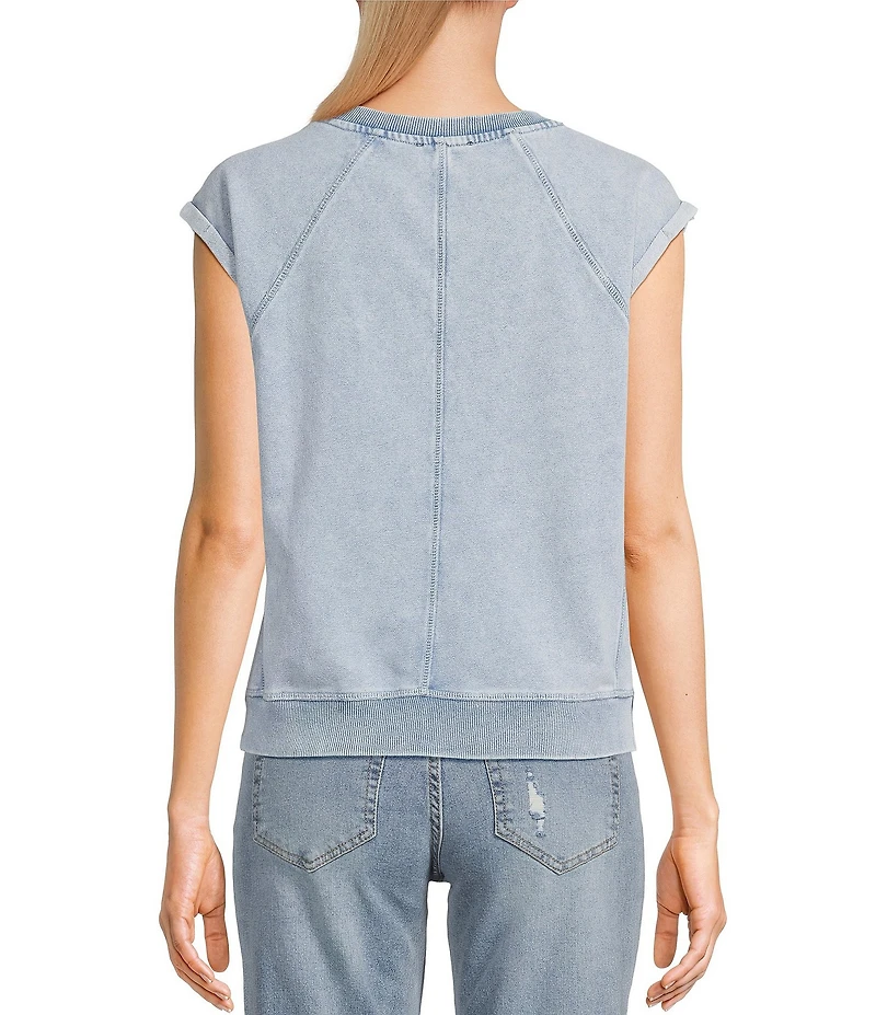 Flag and Anthem Nora Garment-Dyed French Terry Cap Sleeve Sweatshirt