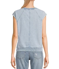 Flag and Anthem Nora Garment-Dyed French Terry Cap Sleeve Sweatshirt