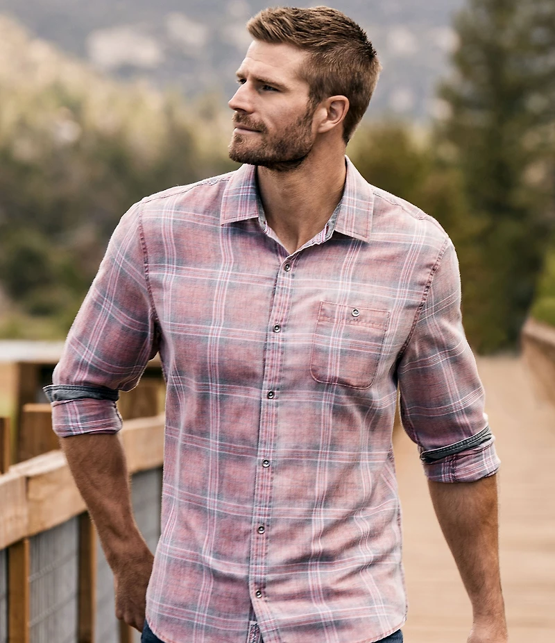 Flag and Anthem Paxton Vintage Plaid Long Sleeve Woven Shirt