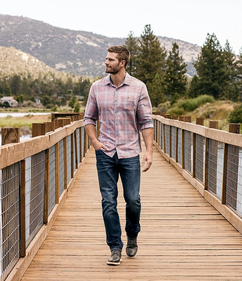 Flag and Anthem Paxton Vintage Plaid Long Sleeve Woven Shirt