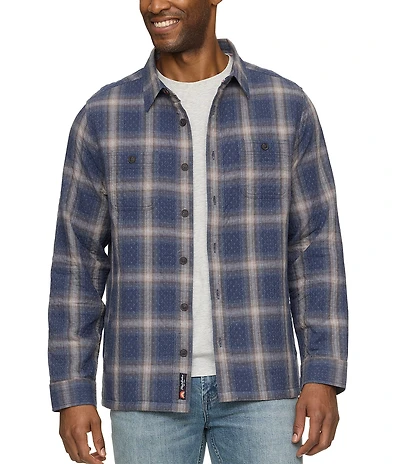 Flag and Anthem Provo Diamond Quilted Plaid Long Sleeve Shirt Jacket
