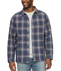 Flag and Anthem Provo Diamond Quilted Plaid Long Sleeve Shirt Jacket
