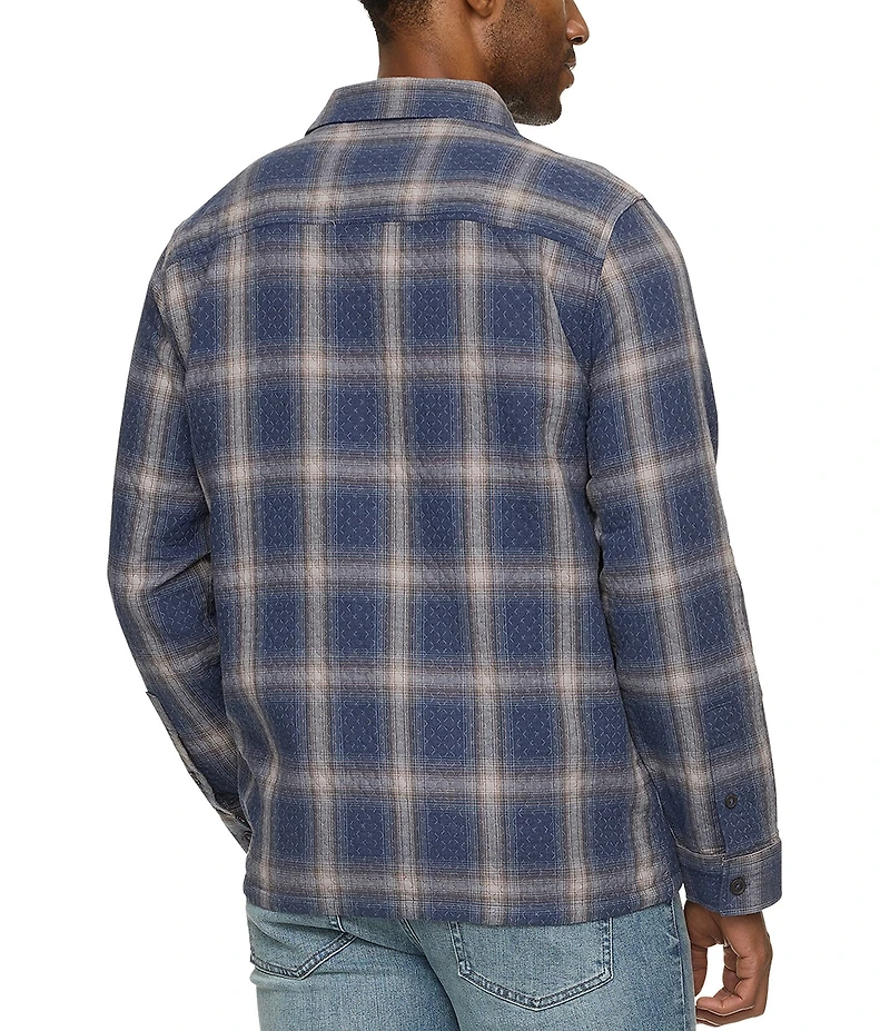 Flag and Anthem Provo Diamond Quilted Plaid Long Sleeve Shirt Jacket