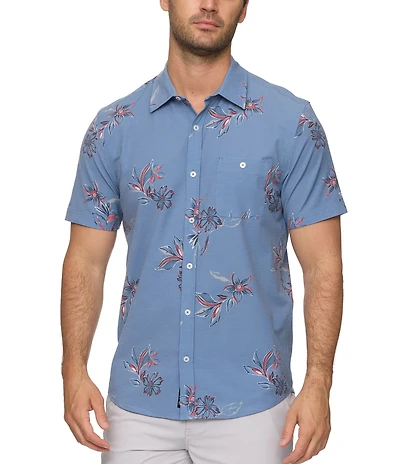 Flag and Anthem Ridgely Floral Short Sleeve UPF Performance Shirt
