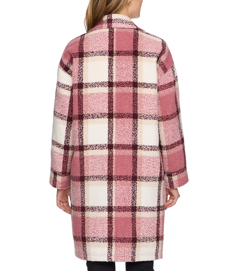 Flag and Anthem Sharon Plaid Longline Brushed Woven Jacket