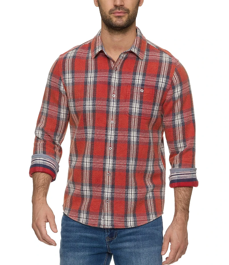 Flag and Anthem Sheffield Plaid Long Sleeve Flannel Shirt