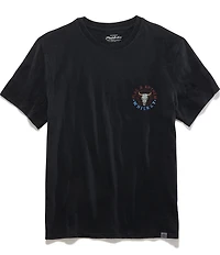 Flag and Anthem Short Sleeve Bullskull Slub T-Shirt