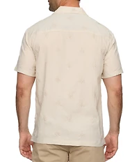 Flag and Anthem Short Sleeve Chandler Leaf Embroiderd Camp Collar Shirt