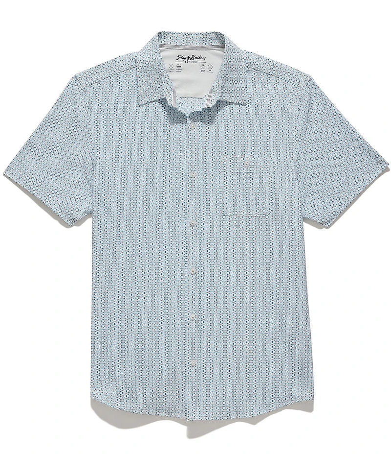 Flag And Anthem Short Sleeve Evanston Printed UPF Textured Performance Shirt