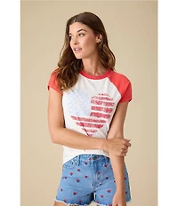 Flag and Anthem Short Sleeve Flag Raglan Tee