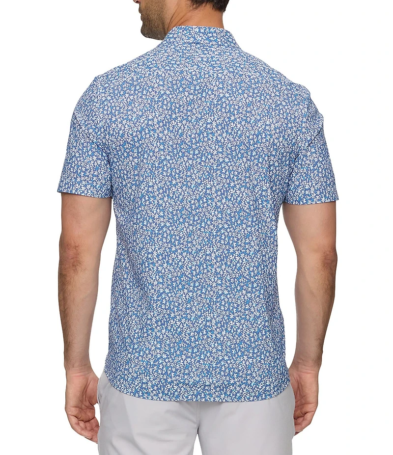 Flag and Anthem Short Sleeve Floral Button Front Shirt