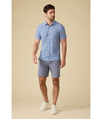 Flag and Anthem Short Sleeve Floral Button Front Shirt